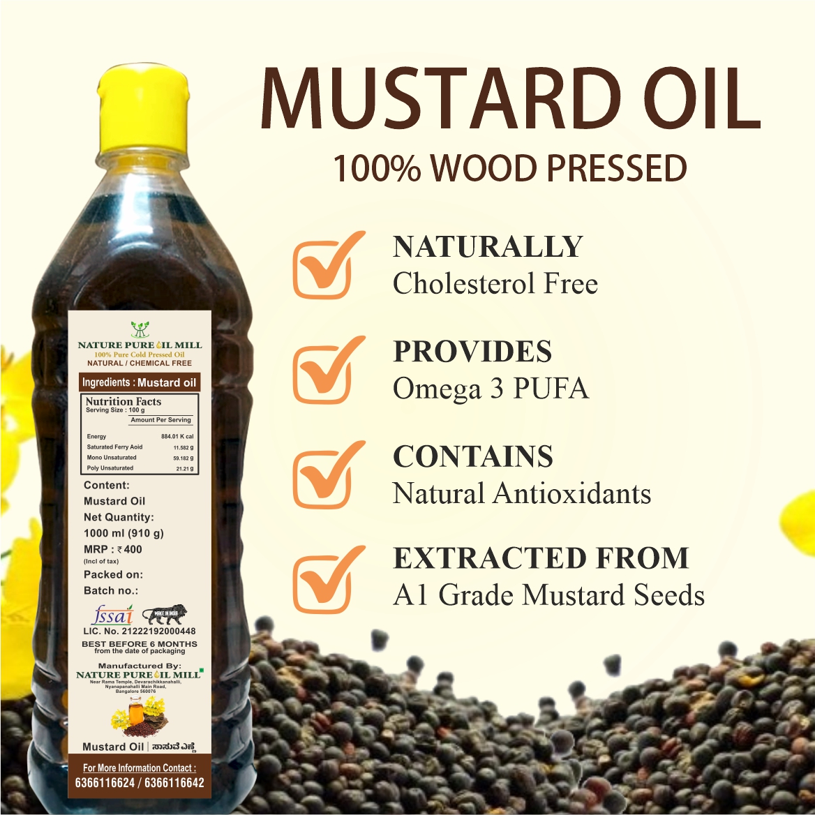 Mustard Oil - Nature Pure Oil Mill